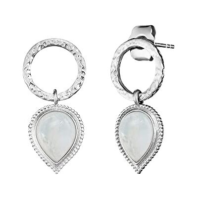 Engelsrufer Damen Ohrring Ohrstecker Mondstein in Tropfenform Pure Moon Silber aus Sterling Silber Steckverschluss nickelfrei Engelsrufer Damen Ohrring Ohrstecker Mondstein in Tropfenform Pure Moon Silber aus Sterling Silber Steckverschluss nickelfrei