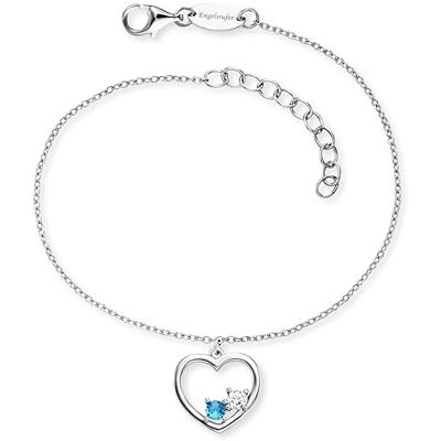 Engelsrufer Armband Yin Yang Herz für Damen aus 925er Sterlingsilber rhodiniert – Zirkonia – Symbol für Kraft & Liebe – Karabinerverschluss – Länge: 17+3 cm Engelsrufer Armband Yin Yang Herz für Damen aus 925er Sterlingsilber rhodiniert – Zirkonia – Symbol für Kraft & Liebe – Karabinerverschluss – Länge: 17+3 cm