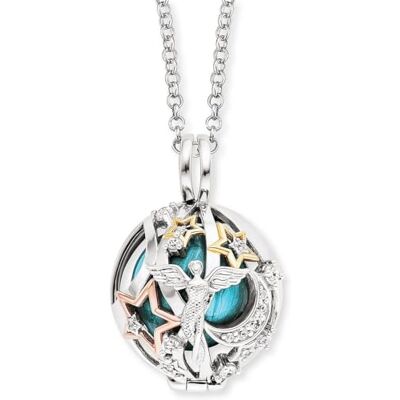 Engelsrufer Heaven Tricolor Klangkugel Anhänger, rhodiniert, gold & roségold, 925er Sterlingsilber Kette mit Zirkonia, verstellbar, nickelfrei, Allergiker geeignet Engelsrufer Heaven Tricolor Klangkugel Anhänger, rhodiniert, gold & roségold, 925er Sterlingsilber Kette mit Zirkonia, verstellbar, nickelfrei, Allergiker geeignet