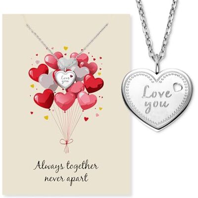 Engelsrufer Grußkarte Love You mit Halskette Edelstahl Silber – Persönliches Geschenk – Grußkarte mit Kette für Freundin oder Partnerin Engelsrufer Grußkarte Love You mit Halskette Edelstahl Silber – Persönliches Geschenk – Grußkarte mit Kette für Freundin oder Partnerin