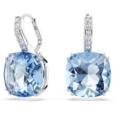 Swarovski Millenia Ohrhänger, Kissenform-Schliff, Blau, Rhodiniert Swarovski Millenia Ohrhänger, Kissenform-Schliff, Blau, Rhodiniert