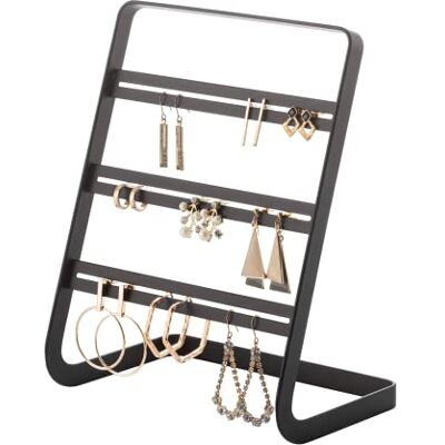 YAMAZAKI 2491 TOWER Earring Stand, black, Steel, 15.2 x 10.3 x 19.7 cm YAMAZAKI 2491 TOWER Earring Stand, black, Steel, 15.2 x 10.3 x 19.7 cm