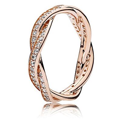PANDORA Funkelnde Gedrehte Linien Ring 180892CZ Damenring PANDORA Funkelnde Gedrehte Linien Ring 180892CZ Damenring