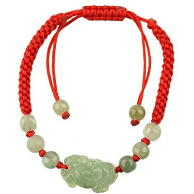 lachineuse – Pixiu-Armband – Reichtum und Schutz nach Feng Shui – Einheitsgröße – verstellbare rote Kordel – grüner Jadestein – inklusive Satinbeutel – Geschenkidee zum Geburtstag, zu Weihnachten lachineuse – Pixiu-Armband – Reichtum und Schutz nach Feng Shui – Einheitsgröße – verstellbare rote Kordel – grüner Jadestein – inklusive Satinbeutel – Geschenkidee zum Geburtstag, zu Weihnachten