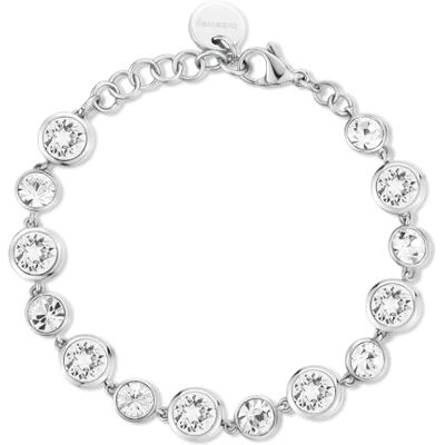 Brosway SYMPHONIA Armband für Damen aus Edelstahl mit Kristallen in der Farbe Silber, Länge: 17,5 cm, BYM165 Brosway SYMPHONIA Armband für Damen aus Edelstahl mit Kristallen in der Farbe Silber, Länge: 17,5 cm, BYM165