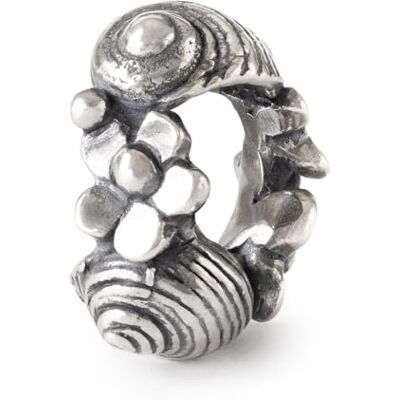 Trollbeads Silber Bead TAGBE-10288, Sterlingsilber, Blumen- und Schneckenmotiv, Charm für Armband Trollbeads Silber Bead TAGBE-10288, Sterlingsilber, Blumen- und Schneckenmotiv, Charm für Armband