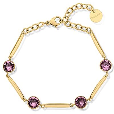 Brosway Damen Armband AFFINITY aus Edelstahl mit 14K-vergoldeter-PVD-Beschichtung, verziert mit Kristallen, Länge: 18,5 cm, BFF163 Brosway Damen Armband AFFINITY aus Edelstahl mit 14K-vergoldeter-PVD-Beschichtung, verziert mit Kristallen, Länge: 18,5 cm, BFF163