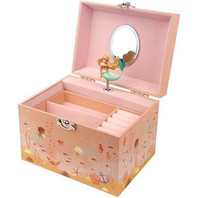 Trousselier 6260723 Schatzkiste für Kinder, Meerjungfrau, Schmuckkästchen, Spieluhr mit Musik und tanzender Figur, Musikspieluhr, Schmuckschatulle Trousselier 6260723 Schatzkiste für Kinder, Meerjungfrau, Schmuckkästchen, Spieluhr mit Musik und tanzender Figur, Musikspieluhr, Schmuckschatulle