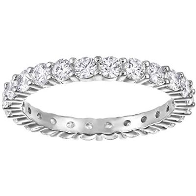 Swarovski Vittore XL Ring, Weißer, Rhodinierter Damenring mit Funkelnden Kristallen Swarovski Vittore XL Ring, Weißer, Rhodinierter Damenring mit Funkelnden Kristallen