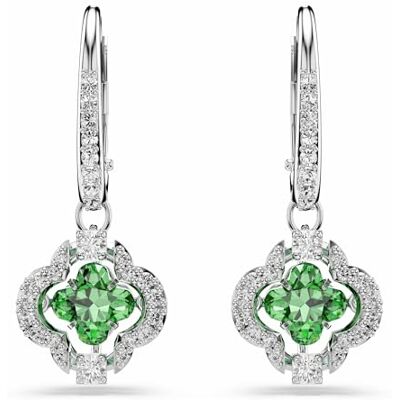 Swarovski Una Angelic Ohrhänger, Mischschliff, Grün, Rhodiniert Swarovski Una Angelic Ohrhänger, Mischschliff, Grün, Rhodiniert