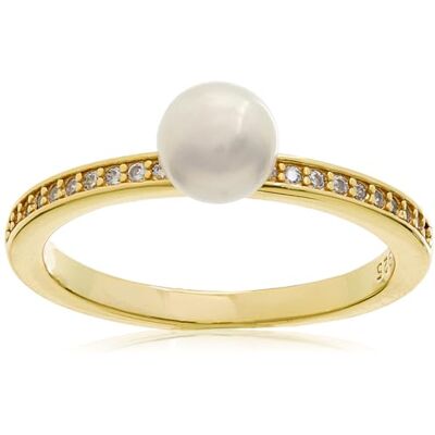 Brilio Silver Eleganter Ring, vergoldet, mit echter Perle RI055Y, 60 mm, Marke sBS2340-60, Estándar, Nicht-Edelmetall, Kein Edelstein Brilio Silver Eleganter Ring, vergoldet, mit echter Perle RI055Y, 60 mm, Marke sBS2340-60, Estándar, Nicht-Edelmetall, Kein Edelstein