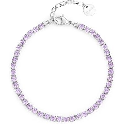 Brosway Desideri women's tennis bracelet in steel with purple zircons BEI090 Brosway Desideri women's tennis bracelet in steel with purple zircons BEI090