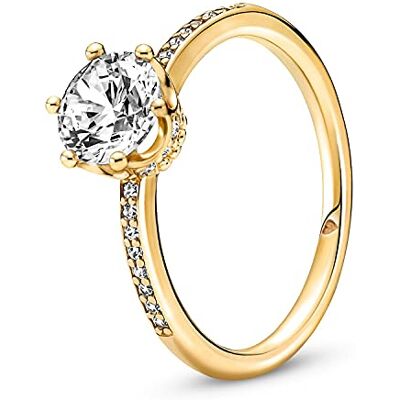 PANDORA SHINE Ring "funkelnde Krone" gelbvergoldet, Zirkonia 168289C01 60 PANDORA SHINE Ring "funkelnde Krone" gelbvergoldet, Zirkonia 168289C01 60
