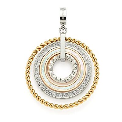 JEWELS BY LEONARDO Anhänger Clip & Mix Geometria • Ketten-Anhänger aus tricolorfarbenem Edelstahl • Ringelemente mit Perlmutt und Glaskrisallen • Clip M (4,8 mm Ø) • Schmuck Geschenk Damen • 021639 JEWELS BY LEONARDO Anhänger Clip & Mix Geometria • Ketten-Anhänger aus tricolorfarbenem Edelstahl • Ringelemente mit Perlmutt und Glaskrisallen • Clip M (4,8 mm Ø) • Schmuck Geschenk Damen • 021639
