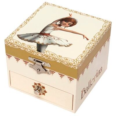 Trousselier 6260703 Musikspieldose für Kinder, Ballerina, nachtleuchtend, Schmuckschatulle mit ausziehbarer Schublade, Schmuckkästchen, Aufbewahrung Trousselier 6260703 Musikspieldose für Kinder, Ballerina, nachtleuchtend, Schmuckschatulle mit ausziehbarer Schublade, Schmuckkästchen, Aufbewahrung