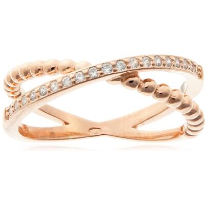 Beneto Ring Pink Gold Plated Double Ring Made of Silver AGG195 Circuit: 50 mm sBE0433-50 Marke, Estándar, Nicht-Edelmetall, Kein Edelstein Beneto Ring Pink Gold Plated Double Ring Made of Silver AGG195 Circuit: 50 mm sBE0433-50 Marke, Estándar, Nicht-Edelmetall, Kein Edelstein