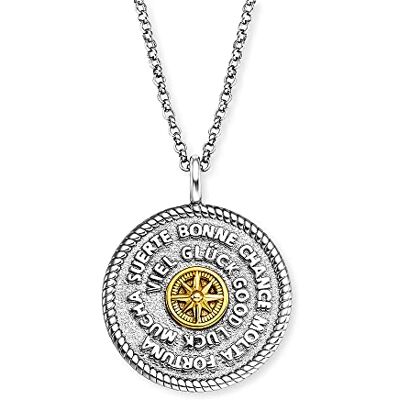 Engelsrufer Aloha Halskette Damen 925 Sterling Silber Bicolor Talisman Anhänger – Verstellbare Kette 42–50 cm, Symbol für Freiheit, Reise & Lebensfreude Engelsrufer Aloha Halskette Damen 925 Sterling Silber Bicolor Talisman Anhänger – Verstellbare Kette 42–50 cm, Symbol für Freiheit, Reise & Lebensfreude