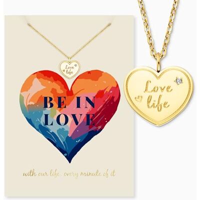 Engelsrufer Grußkarte Love mit Halskette Edelstahl Gold – Geschenkidee für sie – Stilvoller Liebesgruß mit Schmuck in Goldoptik Engelsrufer Grußkarte Love mit Halskette Edelstahl Gold – Geschenkidee für sie – Stilvoller Liebesgruß mit Schmuck in Goldoptik