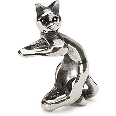 Trollbeads Charm Verspielte Katze aus Sterling-Silber in der Farbe Silber, TAGBE-30153 Trollbeads Charm Verspielte Katze aus Sterling-Silber in der Farbe Silber, TAGBE-30153