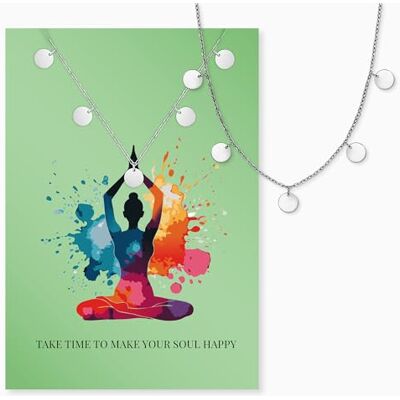 Engelsrufer Grußkarte Happy Soul mit Halskette Edelstahl Silber – Geschenk für Herzensmenschen – Karte mit positiver Botschaft & Kette Engelsrufer Grußkarte Happy Soul mit Halskette Edelstahl Silber – Geschenk für Herzensmenschen – Karte mit positiver Botschaft & Kette