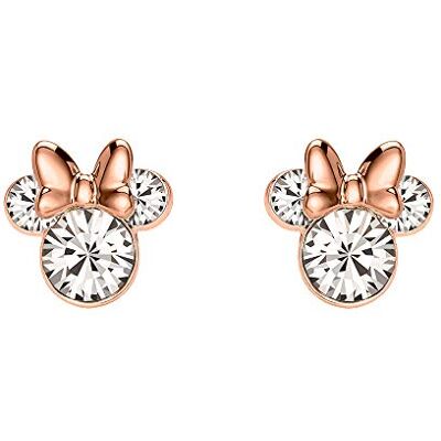 Minnie Mouse Stones, silver and rose gold, earrings EF00469PAPRL.PS, one size, brass, zirconia, Brass, Cubic Zirconia Minnie Mouse Stones, silver and rose gold, earrings EF00469PAPRL.PS, one size, brass, zirconia, Brass, Cubic Zirconia