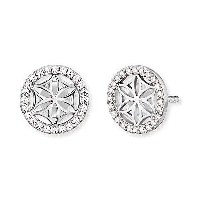 Engelsrufer Damen Ohrringe Ohrstecker Lebensblume aus Sterling Silber Steckverschluss besetzt mit 48 weißen Zirkonia Steinen nickelfrei 10mm Engelsrufer Damen Ohrringe Ohrstecker Lebensblume aus Sterling Silber Steckverschluss besetzt mit 48 weißen Zirkonia Steinen nickelfrei 10mm