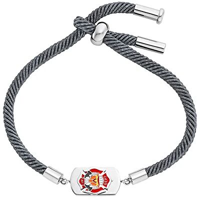 Engelsrufer Herzengel Kinderarmband Jungen Edelstahl mit Emaille Feuerwehr Engelsrufer Herzengel Kinderarmband Jungen Edelstahl mit Emaille Feuerwehr