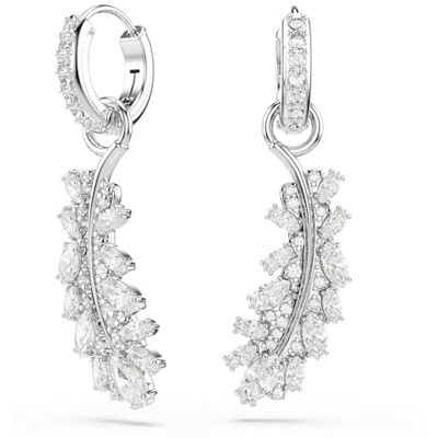 Swarovski Vienna Ohrringe, Mischschliff, Feder, Weiß, Rhodiniert Swarovski Vienna Ohrringe, Mischschliff, Feder, Weiß, Rhodiniert