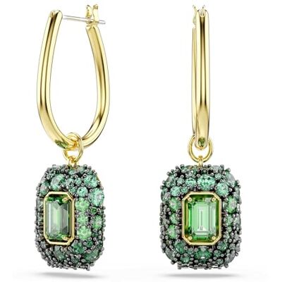 Swarovski Sublima Ohrhänger, Achteckschliff, Grün, 18 Karat Vergoldet Swarovski Sublima Ohrhänger, Achteckschliff, Grün, 18 Karat Vergoldet