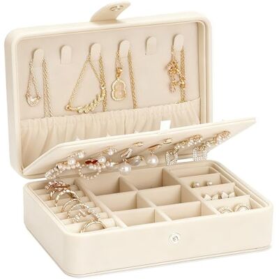 VINATO Schmuckorganizer als 3-in-1 Schmuckaufbewahrung für Ketten, Ohrringe & Ringe – Schmuckkästchen klein 16,5x12x5,7cm, Geschenkidee und Aufbewahrungslösung VINATO Schmuckorganizer als 3-in-1 Schmuckaufbewahrung für Ketten, Ohrringe & Ringe – Schmuckkästchen klein 16,5x12x5,7cm, Geschenkidee und Aufbewahrungslösung