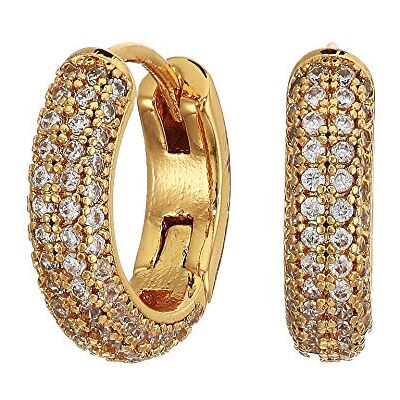 kate spade new york Pave Mini Huggies, klar/gold kate spade new york Pave Mini Huggies, klar/gold