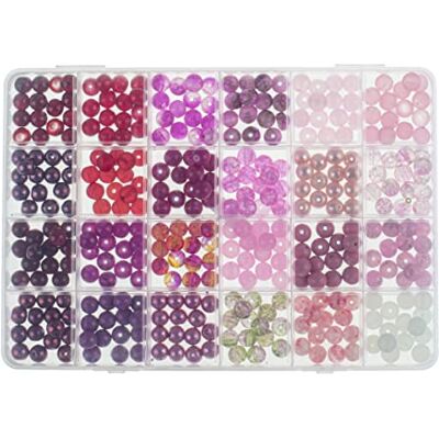 GLOREX 6 1630 341 Glasperlen Schmuckset, in Aufbewahrungsbox, rot und pink sortiert, ideal geeignet zur Gestaltung von Schmuck, Armbändern, Halsketten, Accessoires oder als Dekoration GLOREX 6 1630 341 Glasperlen Schmuckset, in Aufbewahrungsbox, rot und pink sortiert, ideal geeignet zur Gestaltung von Schmuck, Armbändern, Halsketten, Accessoires oder als Dekoration