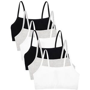Fruit of the Loom Damen Spaghetti-Träger Pullover Sports Bra - Weiß / Heather Gray / Schwarz Fruit of the Loom Damen Spaghetti-Träger Pullover Sports Bra - Weiß / Heather Gray / Schwarz