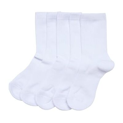 Urban Classics Unisex Sport Socks Kids 5-Pack 39-42 white Urban Classics Unisex Sport Socks Kids 5-Pack 39-42 white