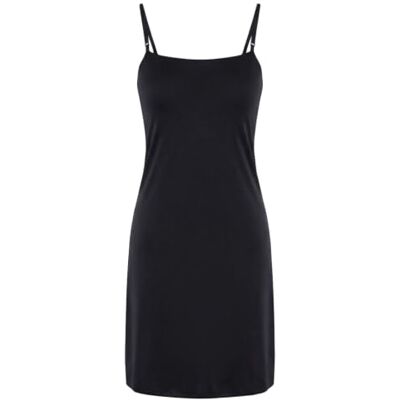 TRENDYOL Black Invisible Lining Dress/Chemise Thmss26Kn00002 TRENDYOL Black Invisible Lining Dress/Chemise Thmss26Kn00002