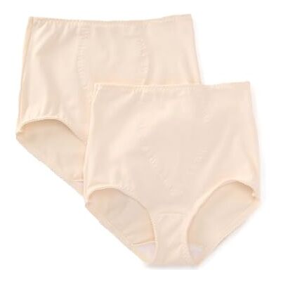 Bali Damen Baumwolle Light Control Shapewear Slip Fajas 2er-Pack DFX037, Porzellan, XX-Large Bali Damen Baumwolle Light Control Shapewear Slip Fajas 2er-Pack DFX037, Porzellan, XX-Large