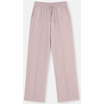 Dagi Women's Light Lilac Regular Waist Wide Leg Ribbed Detailed Everfresh Tracks Bottom, Light Lilac,L Dagi Women's Light Lilac Regular Waist Wide Leg Ribbed Detailed Everfresh Tracks Bottom, Light Lilac,L