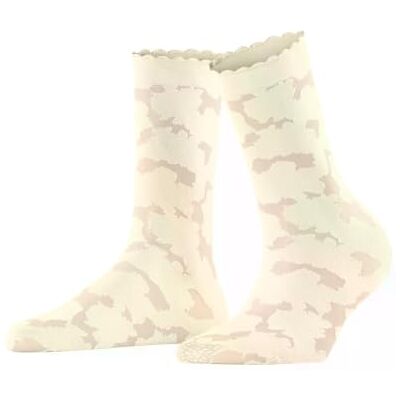 FALKE Damen Socken Hydrangea 20 DEN W So transparent gemustert 1 Paar, Weiß Off-White 2059, 35-38 FALKE Damen Socken Hydrangea 20 DEN W So transparent gemustert 1 Paar, Weiß Off-White 2059, 35-38