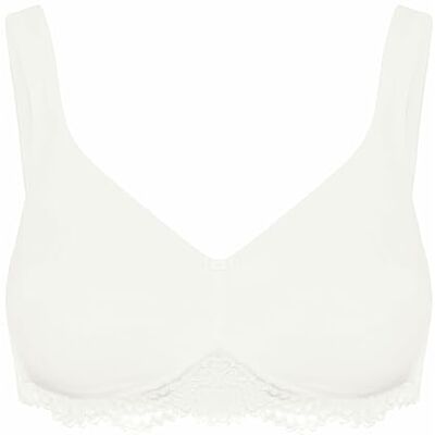 Susa Baumwoll BH Damen ohne Bügel Organic Cotton, Damen-BHS mit nahtlos vorgeformten Cups, Dekorative Tüllspitze Susa Baumwoll BH Damen ohne Bügel Organic Cotton, Damen-BHS mit nahtlos vorgeformten Cups, Dekorative Tüllspitze