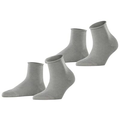 Esprit Damen Socken Basic Pure Multipack W Sso Baumwolle einfarbig 2 Paar, Grau Light Grey 3400, 39-42 Esprit Damen Socken Basic Pure Multipack W Sso Baumwolle einfarbig 2 Paar, Grau Light Grey 3400, 39-42