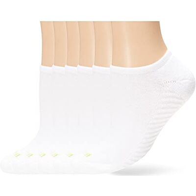HUE Damen Massage Liner Socken 6er-Pack, Weiß, Einheitsgröße HUE Damen Massage Liner Socken 6er-Pack, Weiß, Einheitsgröße