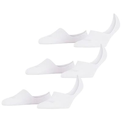 FALKE Damen Füßlinge Invisible Step High Cut Multipack W In Baumwolle unsichtbar einfarbig 3 Paar, Weiß White 2000, 37-38 FALKE Damen Füßlinge Invisible Step High Cut Multipack W In Baumwolle unsichtbar einfarbig 3 Paar, Weiß White 2000, 37-38
