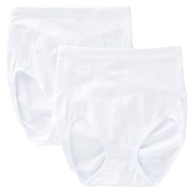 Bali Damen Shapewear Seamless Slip Ultra Control 2er Pack Weiß X-Groß Bali Damen Shapewear Seamless Slip Ultra Control 2er Pack Weiß X-Groß
