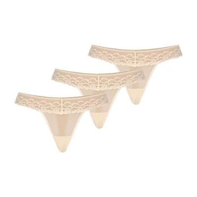 Teyli 3er Pack String Tanga Damen mit Zarter Spitze verziert – Strings & Tangas für Damen aus transparentem Mesh – Mehrfachpackung mit Komfortabler Passform Teyli 3er Pack String Tanga Damen mit Zarter Spitze verziert – Strings & Tangas für Damen aus transparentem Mesh – Mehrfachpackung mit Komfortabler Passform