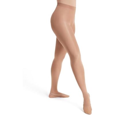 Capezio Damen Ultraweicher Selbstgestrickter Taillenbund Strumpfhose, Dark Suntan, S Capezio Damen Ultraweicher Selbstgestrickter Taillenbund Strumpfhose, Dark Suntan, S