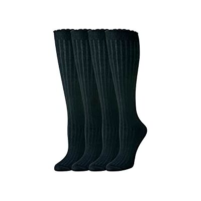 Amazon Damen Bequeme Kniestrümpfe Aus Baumwolle, Lässiger Stil, 4 Paar, Schwarz, 36-39.5 Amazon Damen Bequeme Kniestrümpfe Aus Baumwolle, Lässiger Stil, 4 Paar, Schwarz, 36-39.5