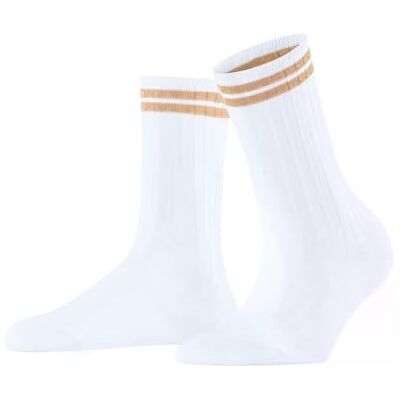 FALKE Damen Socken Play Me W So Baumwolle gemustert 1 Paar, Weiß White 2004, 39-42 FALKE Damen Socken Play Me W So Baumwolle gemustert 1 Paar, Weiß White 2004, 39-42