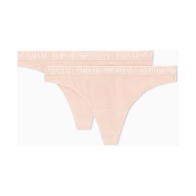 Giorgio Armani Damen Microfiber 2-Pack Thong Panties, Pink, M, Rose, M Giorgio Armani Damen Microfiber 2-Pack Thong Panties, Pink, M, Rose, M