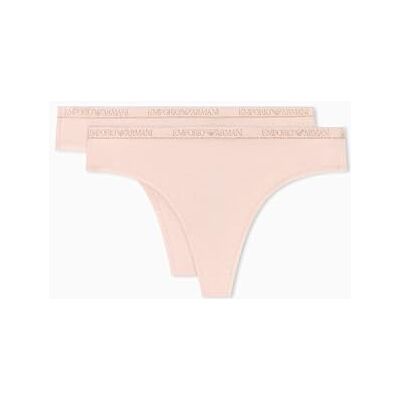 Giorgio Armani Women's Essential Studs 2-Pack Thong Panties, Pink, L, Rose, L Giorgio Armani Women's Essential Studs 2-Pack Thong Panties, Pink, L, Rose, L