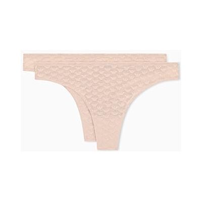 Giorgio Armani Women's Allover Eagle Mesh 2-Pack Thong Panties, Pink, XL, Rose, XL Giorgio Armani Women's Allover Eagle Mesh 2-Pack Thong Panties, Pink, XL, Rose, XL